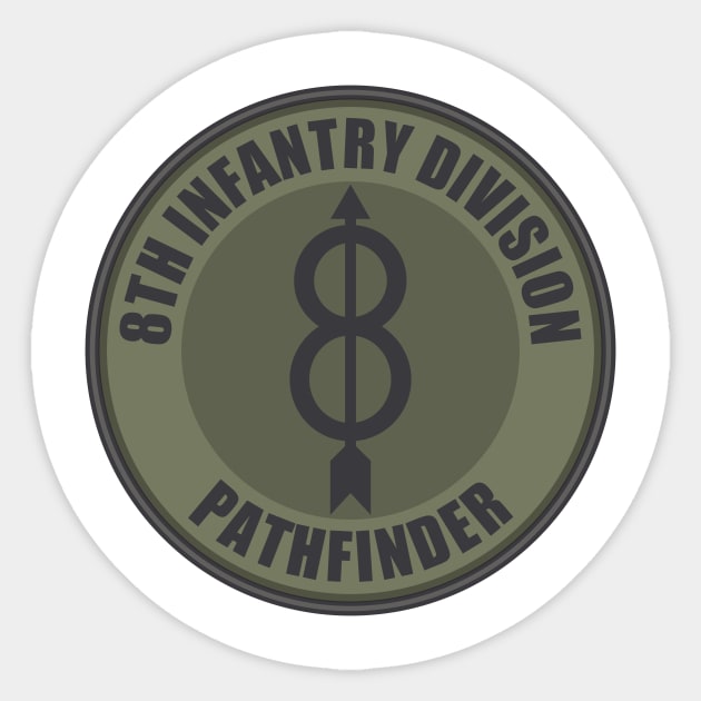 8th Infantry Division (subdued) Sticker by Firemission45